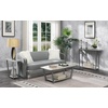 image:imageConvenience Concepts Graystone Coffee Table Weathered Gray  Black FrameFaux BirchSlate Gray