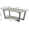 image:imageConvenience Concepts Graystone Coffee Table Weathered Gray  Black FrameFaux BirchSlate Gray