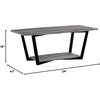 image:imageConvenience Concepts Graystone Coffee Table Weathered Gray  Black FrameWeathered GrayBlack
