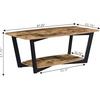 image:imageConvenience Concepts Graystone Coffee Table with Shelf BarnwoodBlackBarnwoodBlack