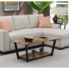 image:imageConvenience Concepts Graystone Coffee Table with Shelf BarnwoodBlackBarnwoodBlack