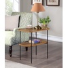 image:imageConvenience Concepts Lunar Chairside End Table with Shelf DriftwoodBlack