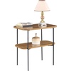 image:imageConvenience Concepts Lunar Chairside End Table with Shelf DriftwoodBlack