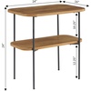 image:imageConvenience Concepts Lunar Chairside End Table with Shelf DriftwoodBlack