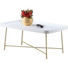 image:imageConvenience Concepts Lunar Coffee Table WhiteGoldWhite  Gold