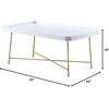 image:imageConvenience Concepts Lunar Coffee Table WhiteGoldWhite  Gold