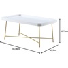 image:imageConvenience Concepts Lunar Coffee Table WhiteGoldWhite  Gold