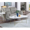 image:imageConvenience Concepts Lunar Coffee Table WhiteGoldWhite  Gold