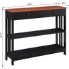 image:imageConvenience Concepts Mission 1 Drawer Console Table WhiteCherry  Black