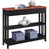 image:imageConvenience Concepts Mission 1 Drawer Console Table WhiteCherry  Black