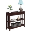 image:imageConvenience Concepts Mission 1 Drawer Console Table WhiteEspresso