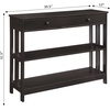 image:imageConvenience Concepts Mission 1 Drawer Console Table WhiteEspresso