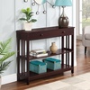 image:imageConvenience Concepts Mission 1 Drawer Console Table WhiteEspresso