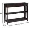 image:imageConvenience Concepts Mission 1 Drawer Console Table WhiteEspresso