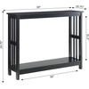image:imageConvenience Concepts Mission Console Table with Shelf GrayBlack