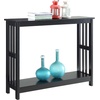 image:imageConvenience Concepts Mission Console Table with Shelf GrayBlack
