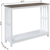 image:imageConvenience Concepts Mission Console Table with Shelf WhiteDriftwoodWhite