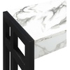 image:imageConvenience Concepts Monterey Console Table 495  Modern Narrow Sofa Display Accent with Storage Shelf for Contemporary Living Room Entryway Hallway or Bedroom CherryWhite Faux MarbleBlack