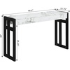 image:imageConvenience Concepts Monterey Console Table 495  Modern Narrow Sofa Display Accent with Storage Shelf for Contemporary Living Room Entryway Hallway or Bedroom CherryWhite Faux MarbleBlack