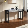 image:imageConvenience Concepts Monterey Console Table 495  Modern Narrow Sofa Display Accent with Storage Shelf for Contemporary Living Room Entryway Hallway or Bedroom CherryFaux BirchBlack