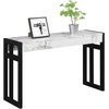 image:imageConvenience Concepts Monterey Console Table 495  Modern Narrow Sofa Display Accent with Storage Shelf for Contemporary Living Room Entryway Hallway or Bedroom CherryWhite Faux MarbleBlack