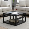 image:imageConvenience Concepts Monterey Square Coffee Table 315  Modern Living Room Table with Storage Shelf for Family Room BlackBlack