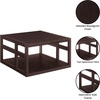 image:imageConvenience Concepts Monterey Square Coffee Table 315  Modern Living Room Table with Storage Shelf for Family Room BlackEspresso