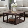 image:imageConvenience Concepts Monterey Square Coffee Table 315  Modern Living Room Table with Storage Shelf for Family Room BlackEspresso
