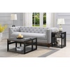 image:imageConvenience Concepts Monterey Square Coffee Table with Shelf Weathered GrayBlackWeathered GrayBlack