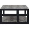 image:imageConvenience Concepts Monterey Square Coffee Table with Shelf Weathered GrayBlackWeathered GrayBlack