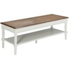 image:imageConvenience Concepts French Country Coffee Table 48  2 Tier Farmhouse Transitional Center Accent with Storage Shelf for Classic Transitional Living amp Family Room DriftwoodWhiteDriftwood  White