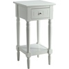 image:imageConvenience Concepts French Country Khloe 1 Drawer Accent End Table 14  Traditional Farmhouse Side Table with Storage Drawer and Shelf for Living Room DriftwoodWhiteWhite