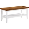 image:imageConvenience Concepts Ledgewood Coffee Table 42  Modern Center Room Accent with Storage Shelf for Transitional Traditional Living amp Family Room EspressoDriftwoodWhite