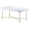 image:imageConvenience Concepts Lunar Coffee Table WhiteGoldWhite  Gold