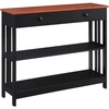 image:imageConvenience Concepts Mission 1 Drawer Console Table WhiteCherry  Black