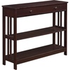 image:imageConvenience Concepts Mission 1 Drawer Console Table WhiteEspresso