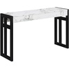 image:imageConvenience Concepts Monterey Console Table 495  Modern Narrow Sofa Display Accent with Storage Shelf for Contemporary Living Room Entryway Hallway or Bedroom CherryWhite Faux MarbleBlack