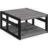 image:imageConvenience Concepts Monterey Square Coffee Table with Shelf Weathered GrayBlackWeathered GrayBlack