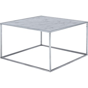 image:imageConvenience Concepts Gold Coast Faux Marble Coffee Table Faux Marble  SilverFaux Marble  Silver