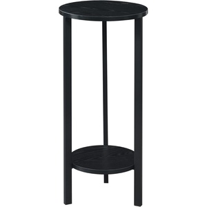 image:imageConvenience Concepts Graystone 2 Tier Tall Plant Stand 31  Industrial Stand for Plants Vases and Antiques Urban Modern Design for the Living Room Hallway Entryway BlackBlackBlackBlack