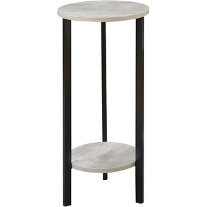 image:imageConvenience Concepts Graystone 2 Tier Tall Plant Stand 31  Industrial Stand for Plants Vases and Antiques Urban Modern Design for the Living Room Hallway Entryway BlackBlackFaux BirchBlack