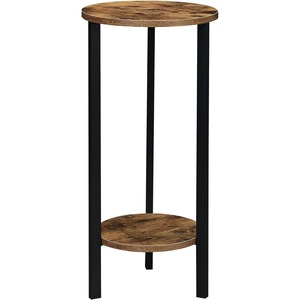 image:imageConvenience Concepts Graystone 2 Tier Tall Plant Stand 31  Industrial Stand for Plants Vases and Antiques Urban Modern Design for the Living Room Hallway Entryway BlackBlackBarnwoodBlack