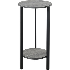 image:imageConvenience Concepts Graystone 2 Tier Tall Plant Stand 31  Industrial Stand for Plants Vases and Antiques Urban Modern Design for the Living Room Hallway Entryway BlackBlackWeathered GrayBlack