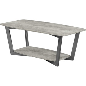 image:imageConvenience Concepts Graystone Coffee Table Weathered Gray  Black FrameFaux BirchSlate Gray