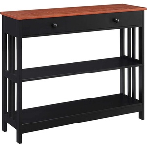 image:imageConvenience Concepts Mission 1 Drawer Console Table WhiteCherry  Black