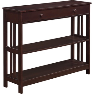 image:imageConvenience Concepts Mission 1 Drawer Console Table WhiteEspresso
