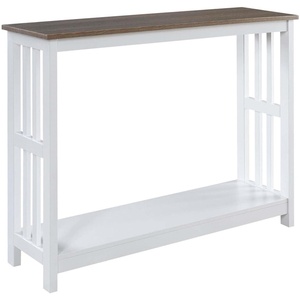 image:imageConvenience Concepts Mission Console Table with Shelf WhiteDriftwoodWhite