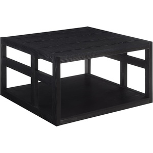 image:imageConvenience Concepts Monterey Square Coffee Table 315  Modern Living Room Table with Storage Shelf for Family Room BlackBlack