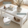 image:imageConvenience Concepts Designs2Go Baja Coffee Table 40  2Tier Transitional Center Accent with Storage Drawers amp Shelf for Modern Living or Family Room WhiteWhite