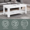 image:imageConvenience Concepts Designs2Go Baja Coffee Table 40  2Tier Transitional Center Accent with Storage Drawers amp Shelf for Modern Living or Family Room WhiteWhite